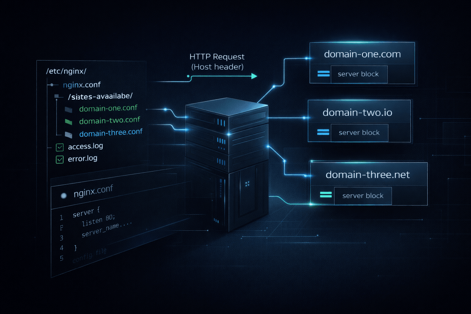Настройка Nginx server blocks для нескольких проектов на одном VPS